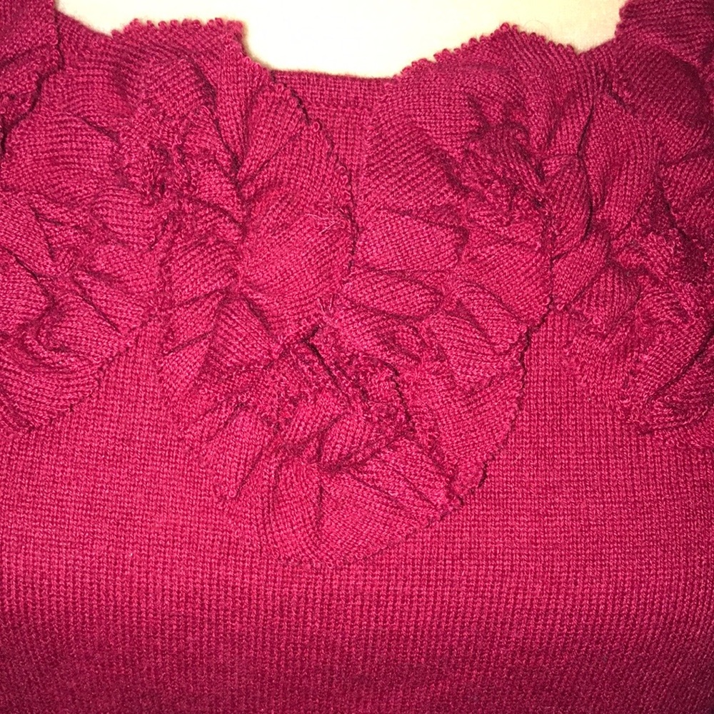 Color Works Cranberry Sweater Size Large - Picture 2 of 7